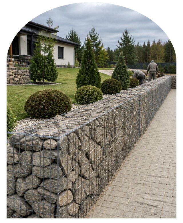 Габионы на участке в Лянторе по цене от 7064 р. | Метпроект-Лнт